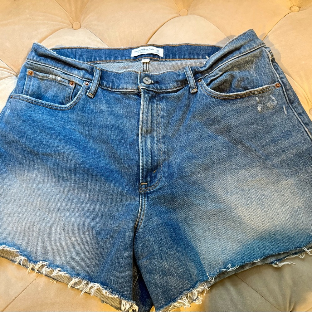A&F Blue Denim Cutoff Shorts